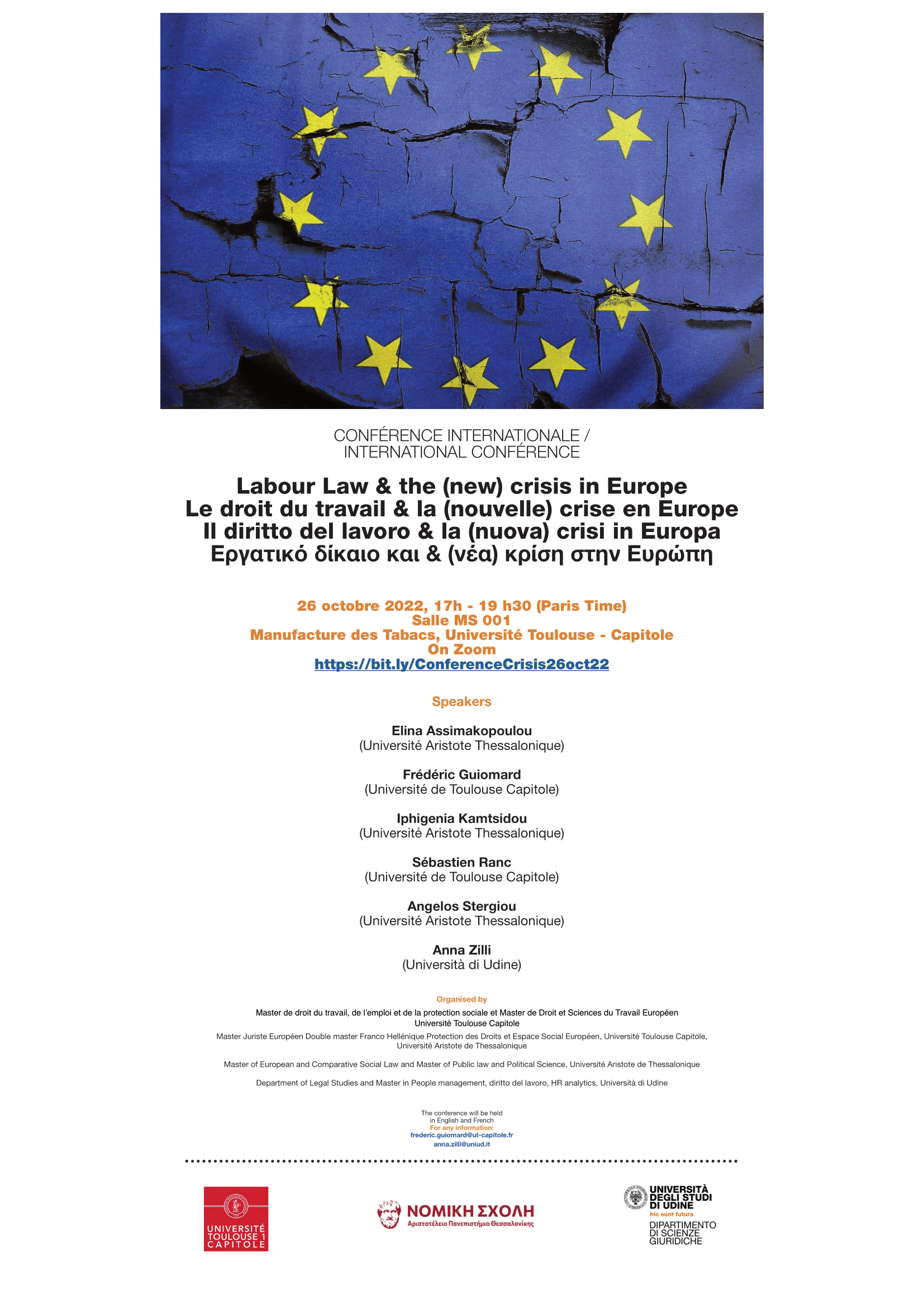 Conférence internationale - Droit du travail & crise en Europe